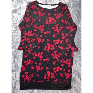 Michael Kors Black Dress with Red Roses XL Bell Cuff